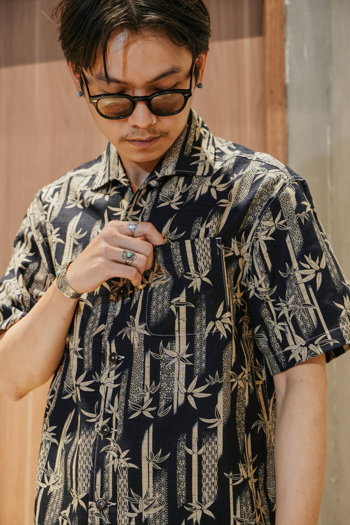 Bamboo Aloha shirt - Homespun multi