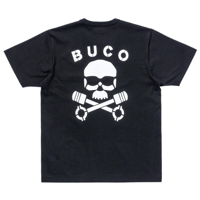 BC25003 BUCO TEE / SKULL PISTON - BLACK