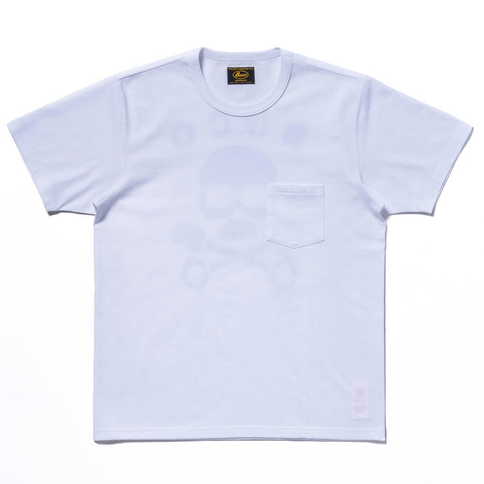 BC25003 BUCO TEE / SKULL PISTON - WHITE