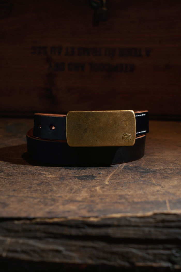 BE302 LEATHER BELT - BLACK