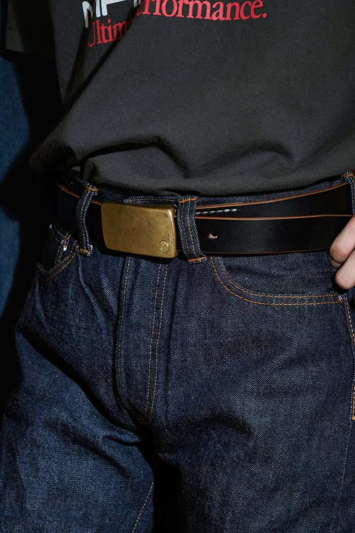 BE302 LEATHER BELT - BLACK