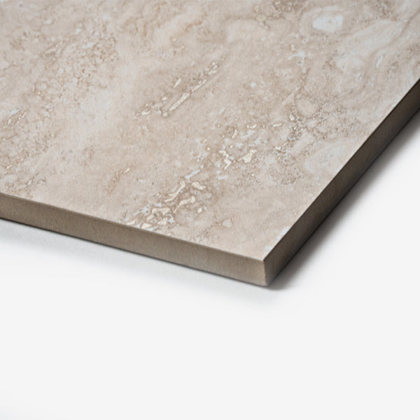 Beige Josie Cross Cut Travertine Tile Tech grip 300 x 600 x 10mm Porcelain  | The Blue Space