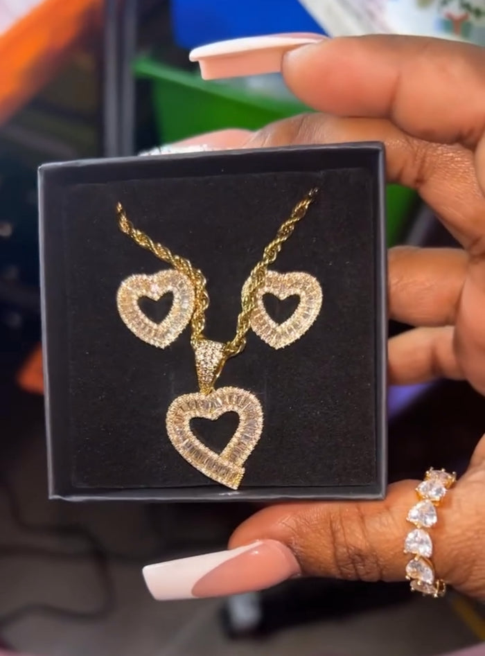 Blinged Heart Set