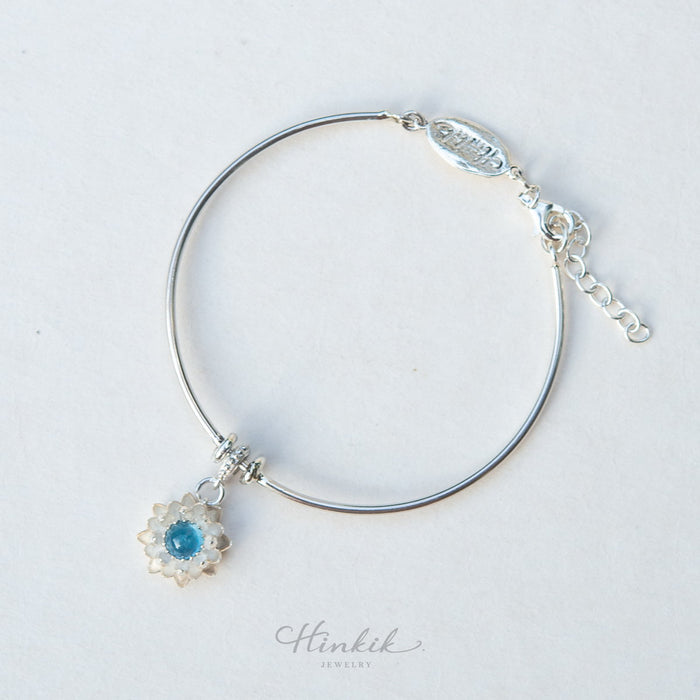 Blooming Lotus Silver Bracelet – Sterling Silver 925 | Hinkik Jewelry