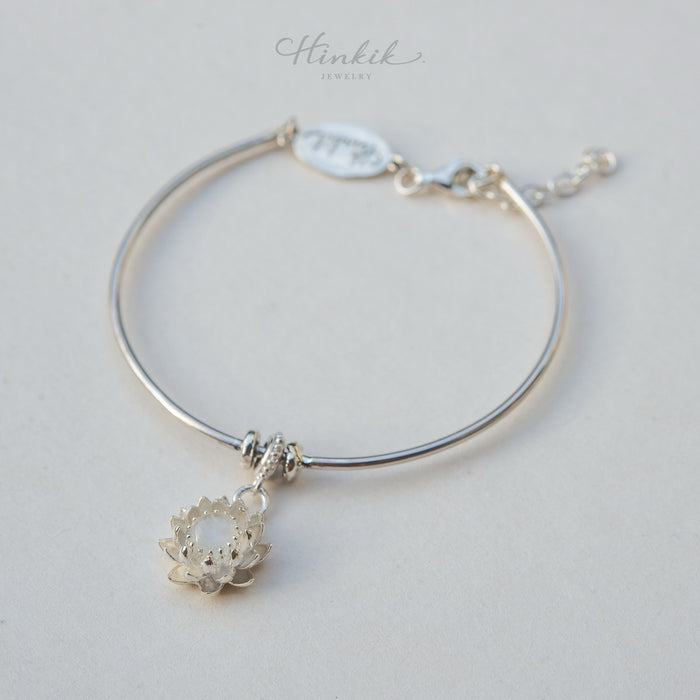 Blooming Lotus Silver Bracelet – Sterling Silver 925 | Hinkik Jewelry