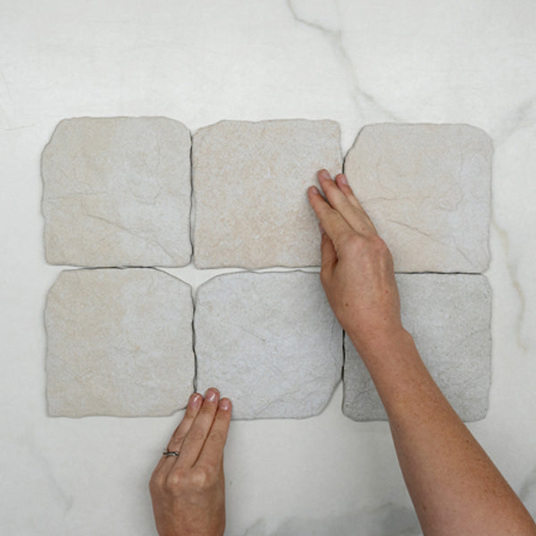 Bone Settlers Cobble Stone 150 x 150mm Porcelain  - The Blue Space