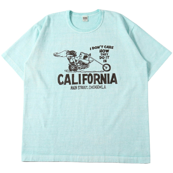 BR-25253 Pigment Dye 16/-BD Tube S/S Print T-shirt (CALIFORNIA) - SAX