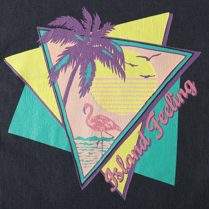 BR-25254 Pigment Dye 16/-BD Tube S/S Print T-shirt (LIMITED ITEM) - CHARCOAL