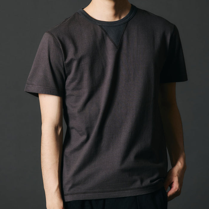 BR-8145 STANDARD COZUN Double V-gusset S/S T-shirt - BLACK