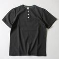 BR-8146 COZUN HENRY NECK T-SHIRT - BLACK