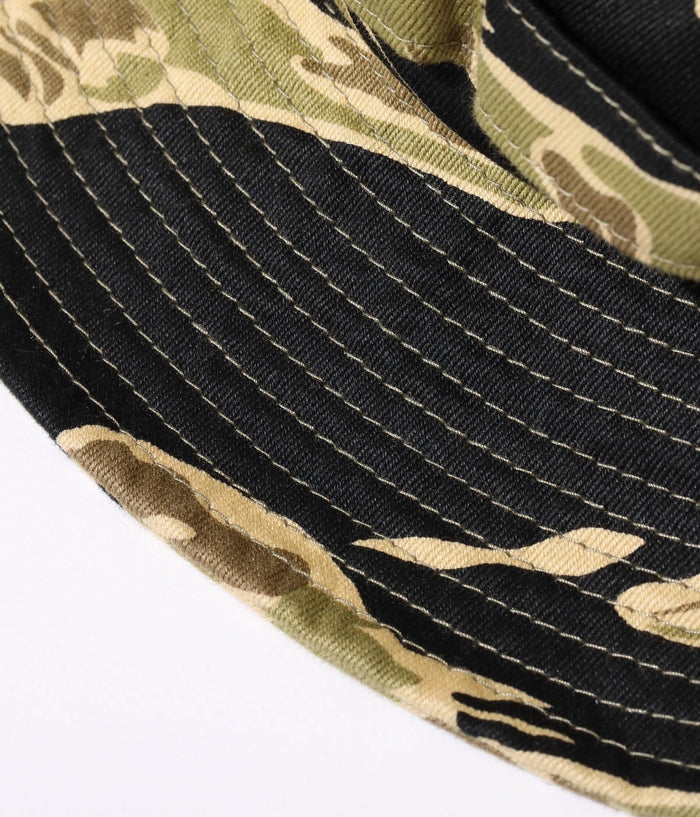 BR02791 GOLD TIGER CAMOUFLAGE BONNIE HAT - BLACK