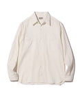 BR25996 WHITE CHAMBRAY WORK SHIRT L/S - OFF WHITE