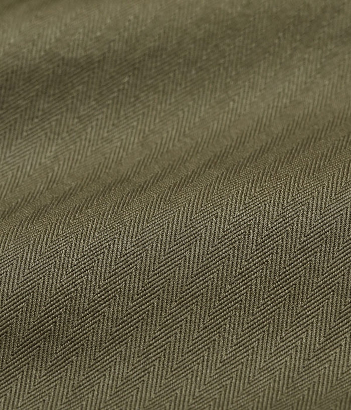 BR39530 HERRINGBONE WORK SHIRT (SHORT SLEEVE) - OLIVE