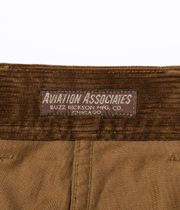 BR42393 / AVIATION ASSOCIATES US ARMY WORKING TROUSERS CORDUROY VERSION - BROWN