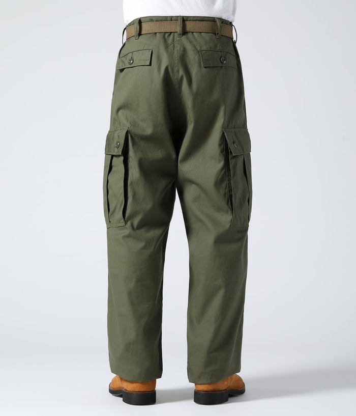 BR42500 TROUSERS MENS COTTON WIND RESISTANT POPLIN OLIVE GREEN ARMY SHADE 107 SHORT LENGTH - OLIVE