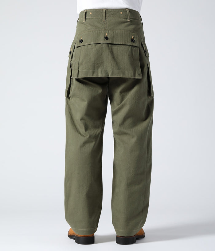 BR42501 US MARINE CORPS M-1944 HERRINGBONE PANTS SHORT LENGTH - OLIVE