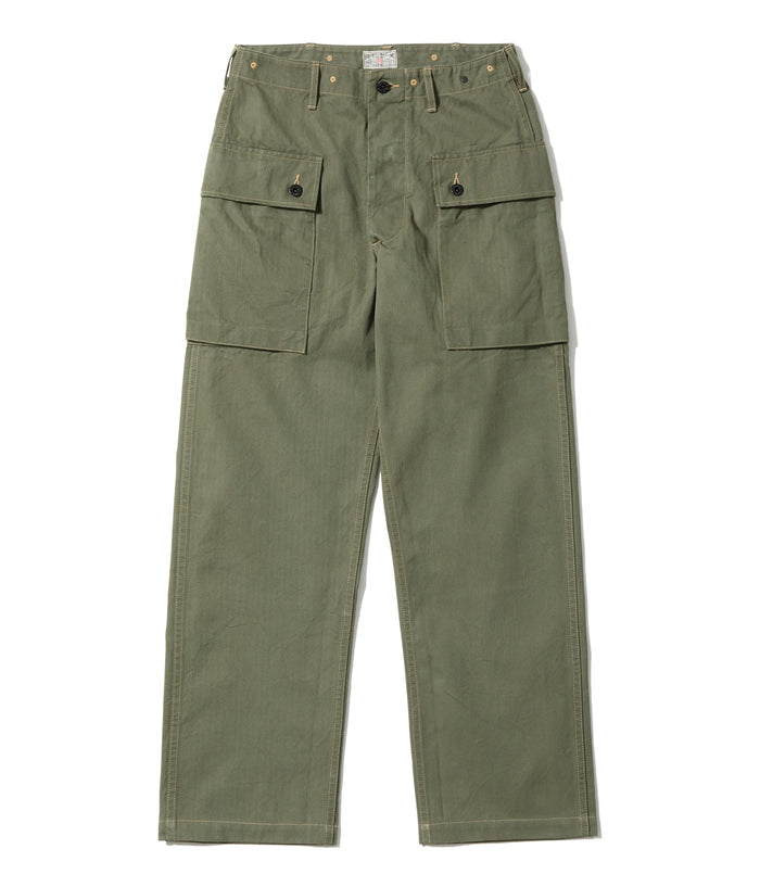 BR42501 US MARINE CORPS M-1944 HERRINGBONE PANTS SHORT LENGTH - OLIVE