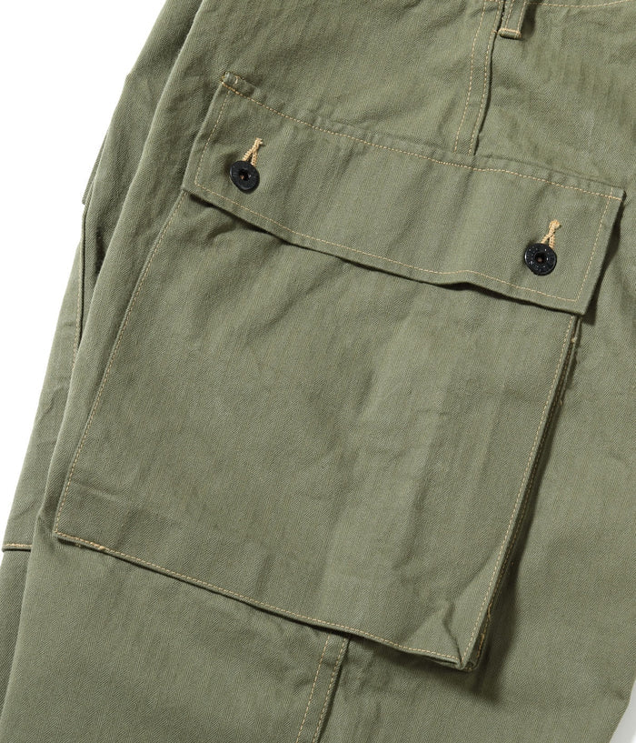 BR42501 US MARINE CORPS M-1944 HERRINGBONE PANTS SHORT LENGTH - OLIVE
