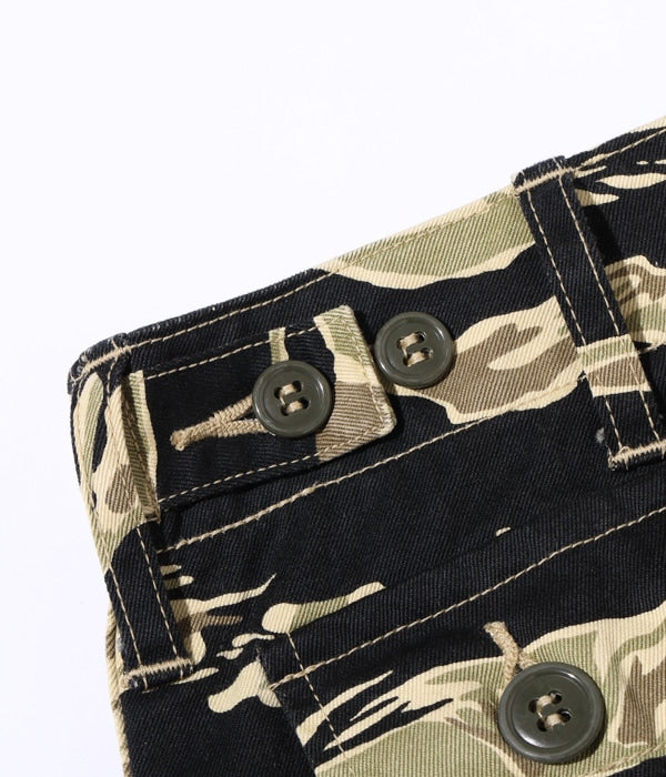 BR42502 GOLD TIGER STRIPE TROUSERS SHORT LENGTH - BLACK