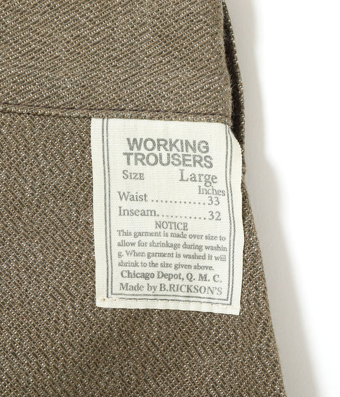 BR42531 TROUSERS, WORKING, BROWN DENIM - BROWN