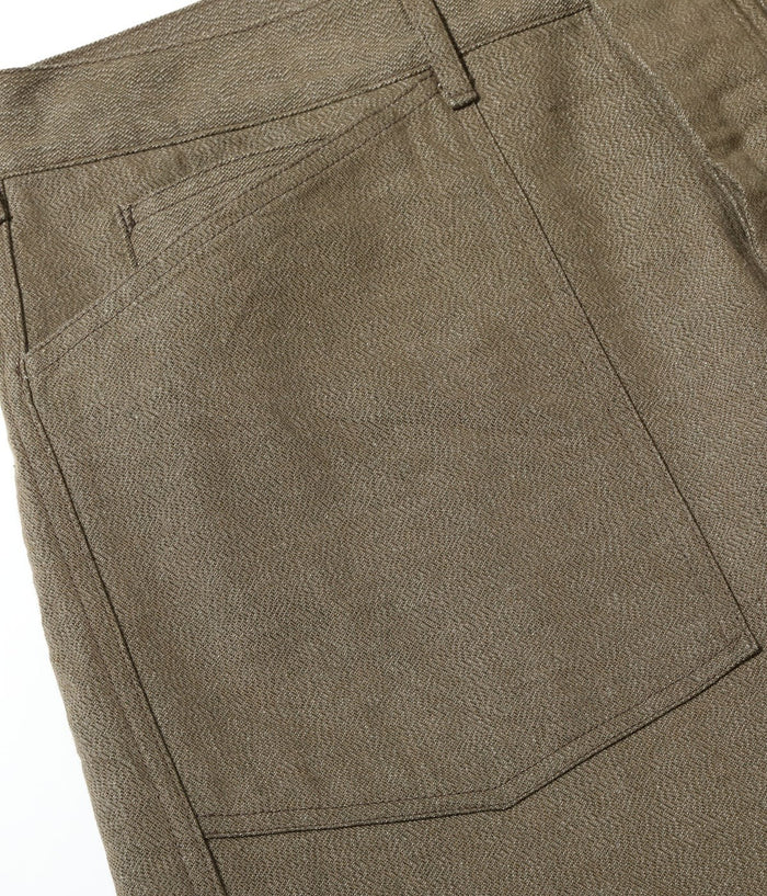 BR42531 TROUSERS, WORKING, BROWN DENIM - BROWN