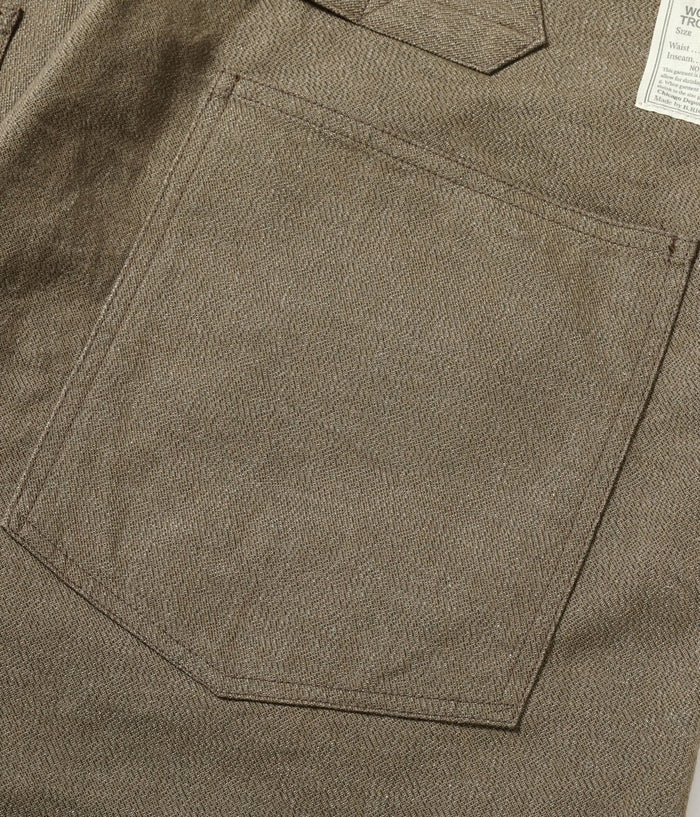 BR42531 TROUSERS, WORKING, BROWN DENIM - BROWN