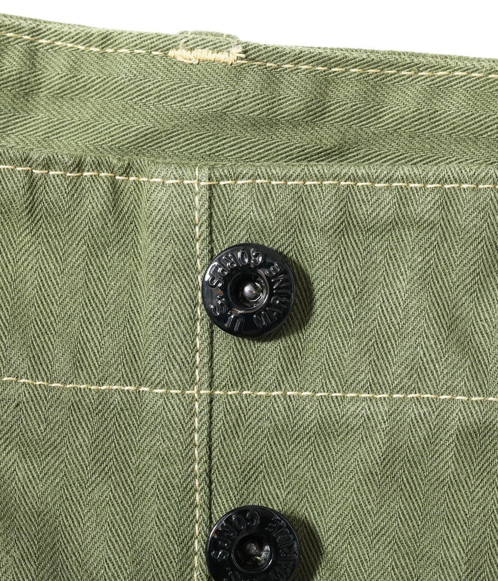BR42534 U.S. MARINE CORPS M-1941 HERRINGBONE PANTS SHORT LENGTH - OLIVE