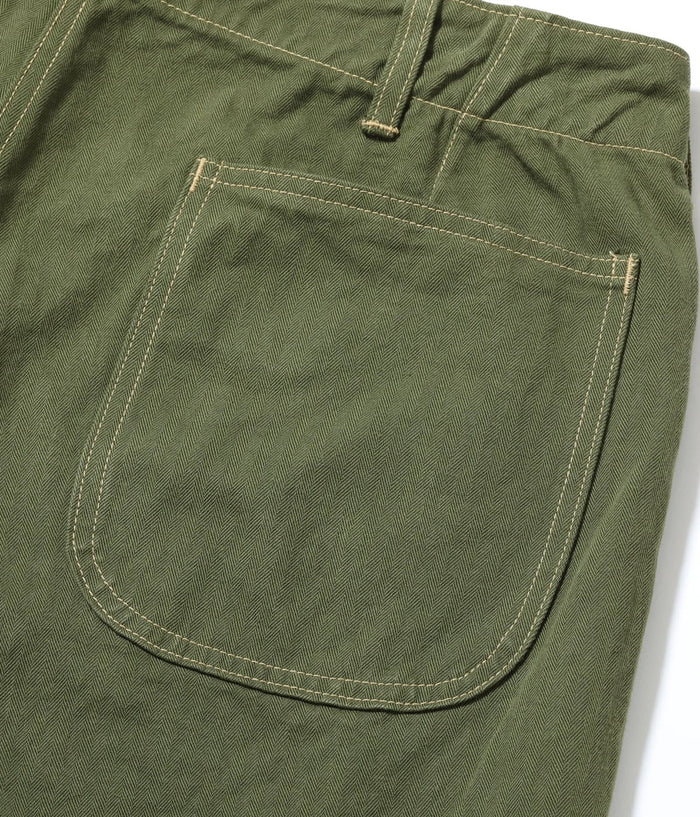 BR42534 U.S. MARINE CORPS M-1941 HERRINGBONE PANTS SHORT LENGTH - OLIVE