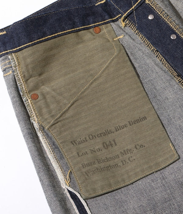 BR43041 WORLD WAR II WAIST OVERALLS - INDIGO