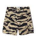 BR51904 GOLD TIGER PATTERNS SHORTS - BLACK