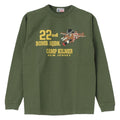 BR69509 L/S T-SHIRTS "22ND. BOMB.SQDN.CAMP KILMER" - OLIVE