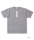 BR79192 SLUB YARN HENLEY NECK T-SHIRT - H.GRAY