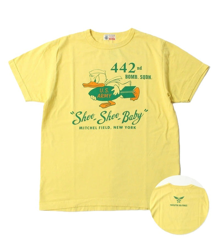 BR79512 S/S T-SHIRT "442nd BOMB. SQ." - YELLOW