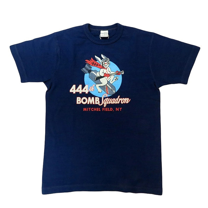 BR79560 SLUB YARN T-SHIRT 444th BOMB SQ - NAVY