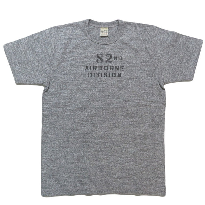 BR79564 SLUB YARN T-SHIRT "82nd AIRBORNE DIV." - H.GRAY