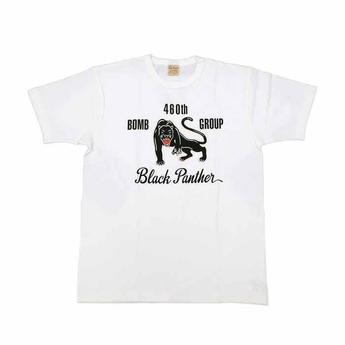 BR79575 GOVERNMENT ISSUE T-SHIRT 460th Bomb. SQ. Black Panther - WHITE