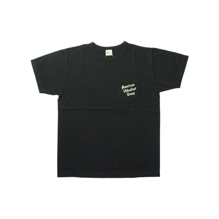 BR79581 S/S POCKET T-SHIRT 3rd SQ AMERICAN VOLUNTEER GROUP - BLACK