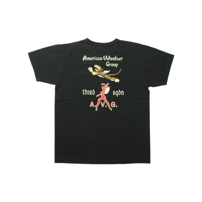 BR79581 S/S POCKET T-SHIRT 3rd SQ AMERICAN VOLUNTEER GROUP - BLACK