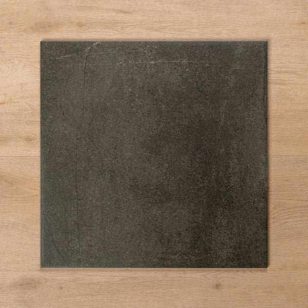 Burleigh Charcoal Matt Cushioned Edge Porcelain Tile 450x450mm - The Blue Space