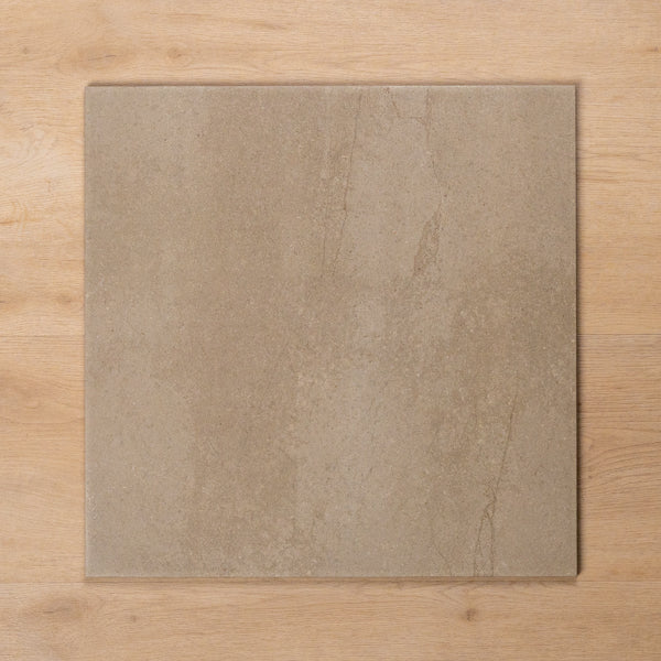 Burleigh Latte Matt Cushioned Edge Porcelain Tile 450x450mm - The Blue Space