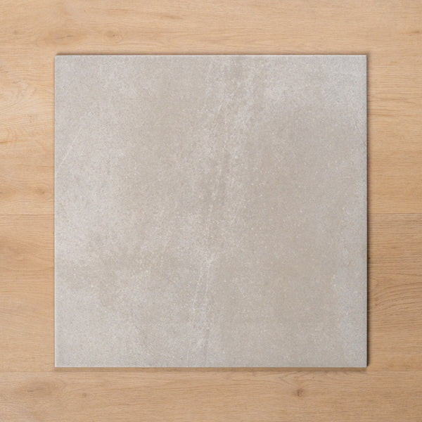 Burleigh Silver Matt Cushioned Edge Porcelain Tile 450x450mm - The Blue Space