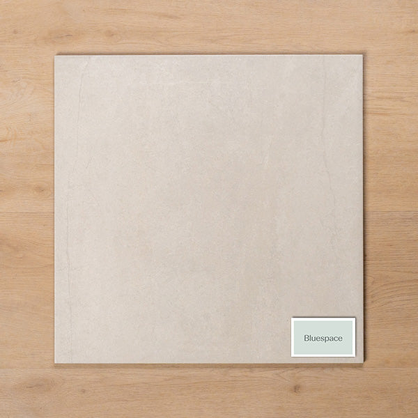 Burleigh White Matt Cushioned Edge Porcelain Tile 450x450mm - The Blue Space