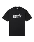 BURNING PALM TEE S/S - BLACK