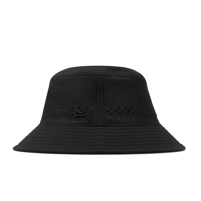 The side view of the melin Caddy Hydro  Bucket Hat in  Black