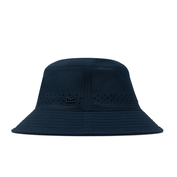 The side view of the melin Caddy Hydro  Bucket Hat in  Navy