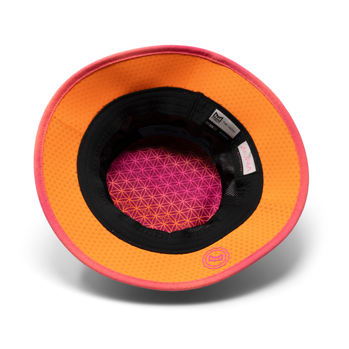 The inside view of the melin Caddy Hydro  Bucket Hat in Sunset Aura