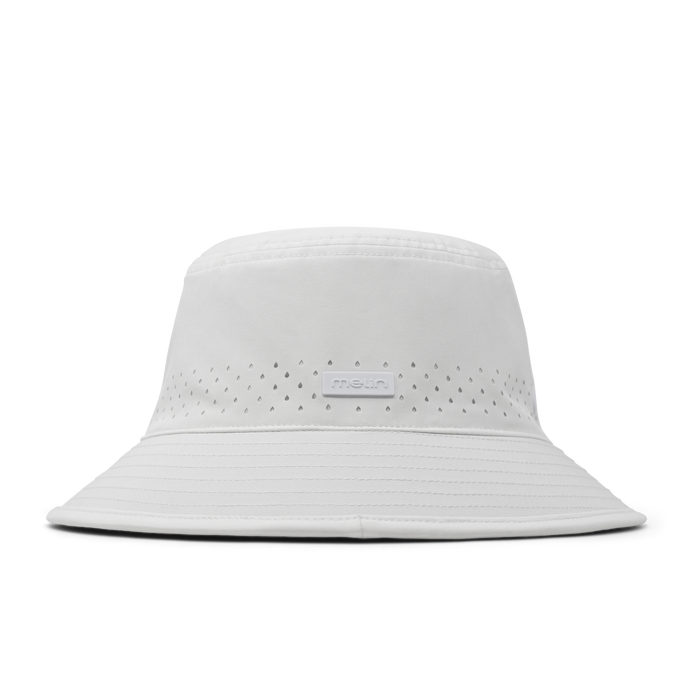 The side view of the melin Caddy Hydro  Bucket Hat in  White