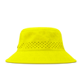 The front, angled view of the melin Bucket Hat Caddy Links Hydro  in  Neon Yellow