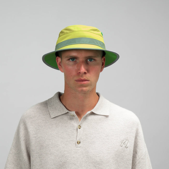 The model-image view of the melin Bucket Hat Caddy Links Trashed Hydro  in  Safety Green