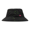 The front view of the melin Caddy Neon Hydro Bucket Hat in Black